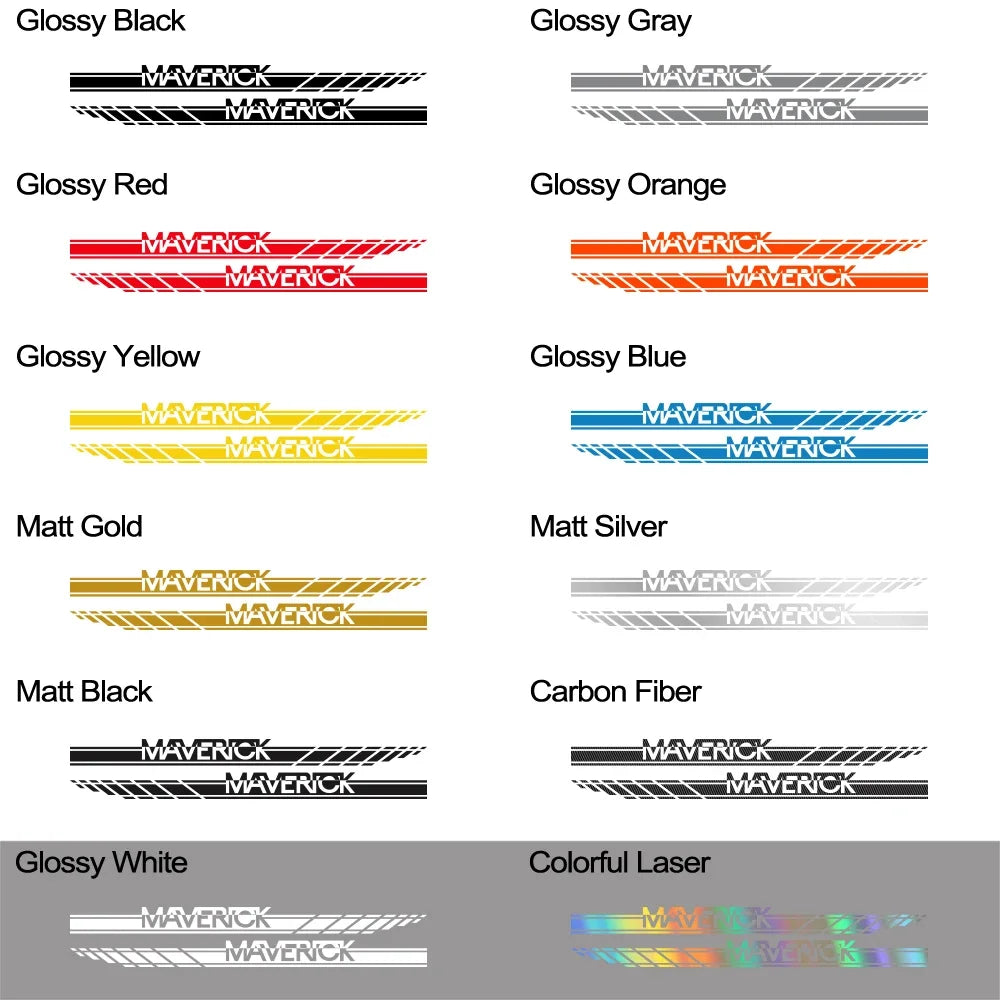 Door Side Stripe Decal for Ford Maverick XL / XLT / Lariat (2022–2023) | 2-Piece Vinyl Graphic
