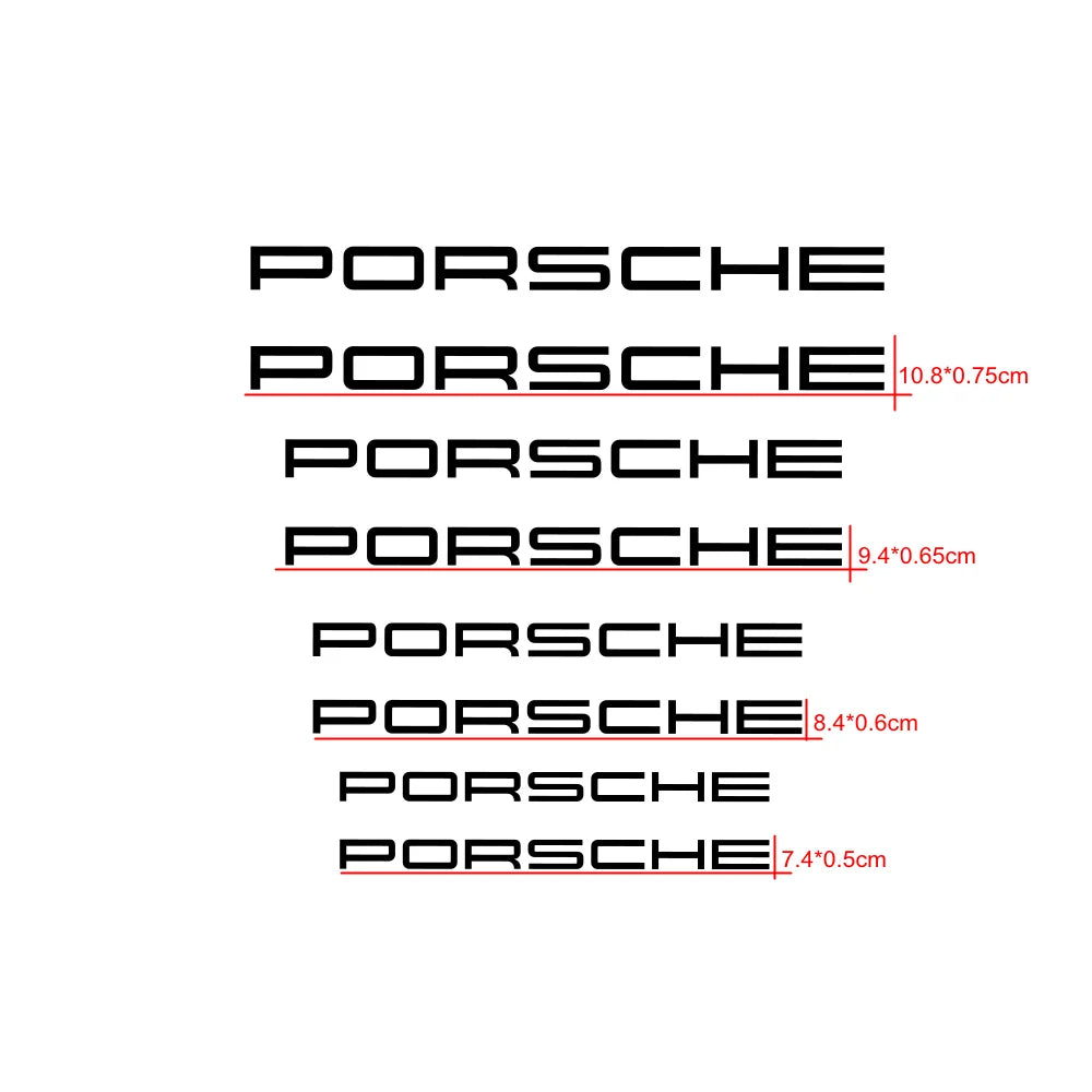 High-Temperature Brake Caliper Decals for Porsche – Heat-Resistant Vinyl Stickers