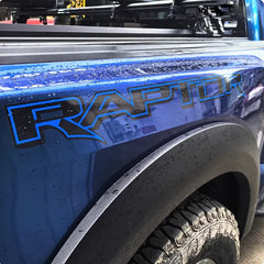 Raptor Bed Winglet Letter & Hood Stripe Sticker | 2-Piece Auto Styling Decal