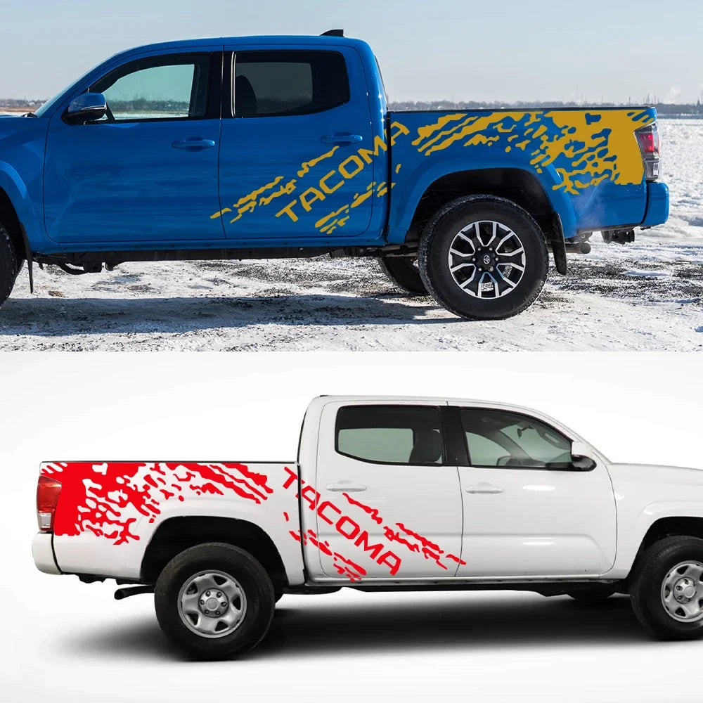 Splash Grunge Side Decal for Toyota Tacoma TRD SR5 | 5-Piece Matte Vinyl Film Kit
