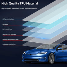 Cargar imagen en el visor de la galería, Precut PPF for Tesla Model S Plaid (2026+) | 9-Mil TPU Paint Protection Film Clear Bra