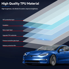 Precut PPF for Tesla Model S Plaid (2026+) | 9-Mil TPU Paint Protection Film Clear Bra