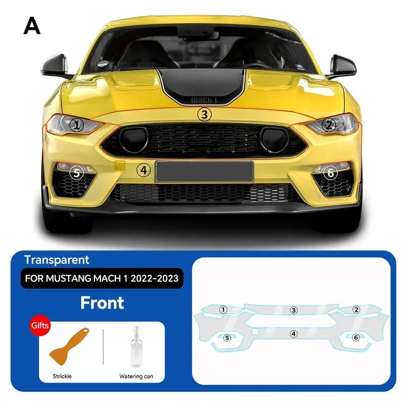 TPU Pre-Cut Sticker for Ford Mustang Mach 1 2022-2023 – Clear Paint Protection Film Kit