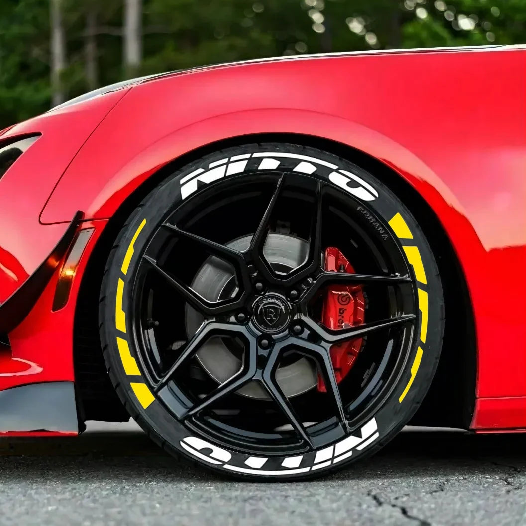 NITTO 3D Waterproof Tire Wheel Lettering Sticker | OLPAY Personalized
