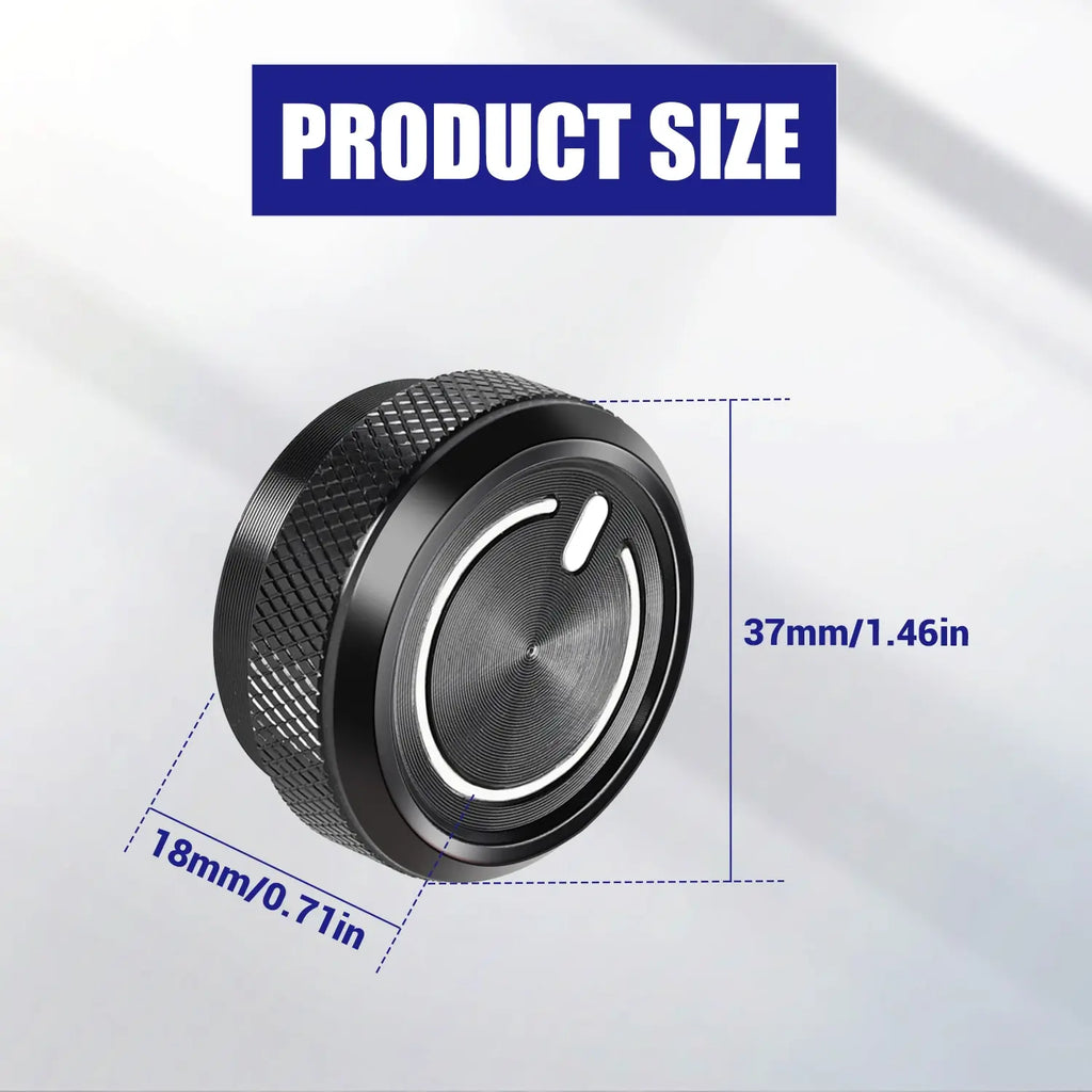 Aluminum Alloy A/C Temperature Control Knob Buttons for Ford (OEM 3F2Z-18519-AA) | 3-Piece