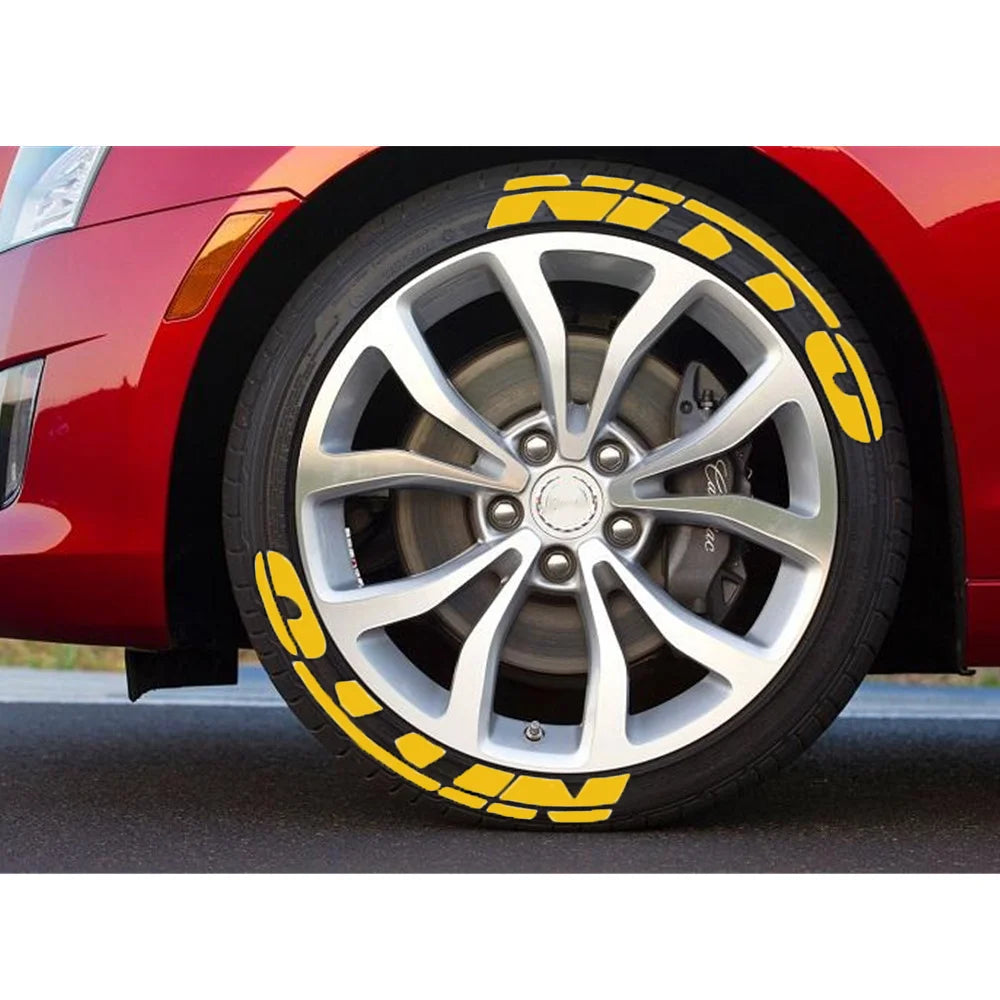 NITTO 3D Rubber Stereo Waterproof Tire Letter Sticker | Car & Moto