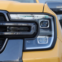 For Ford Ranger T9 2023 2024 Headlight Cover Trim Front Head Lamp Strip Headlamp Tail Lights Frame Carbon Fiber Car Accessories
