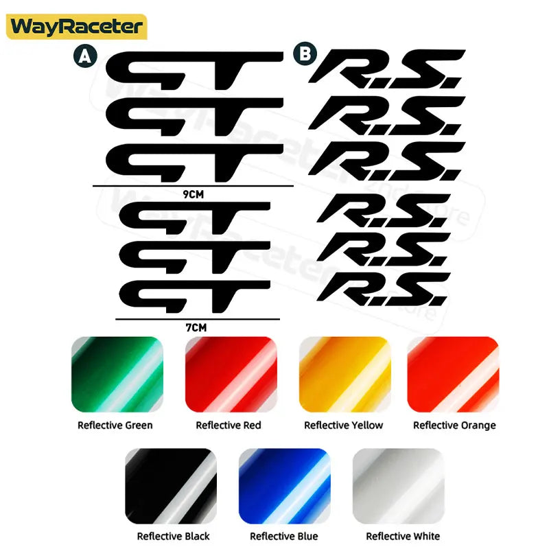 Reflective Brake Caliper Decals for Renault (6 Pcs) – High Temp & Waterproof