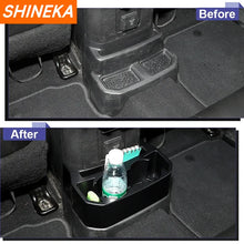 Cargar imagen en el visor de la galería, Rear Seat Cup Holder Mount &amp; Storage Box Organizer for Jeep Wrangler | Shineka ISO9001 ABS