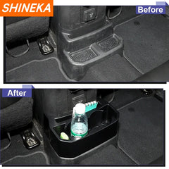 Rear Seat Cup Holder Mount & Storage Box Organizer for Jeep Wrangler | Shineka ISO9001 ABS