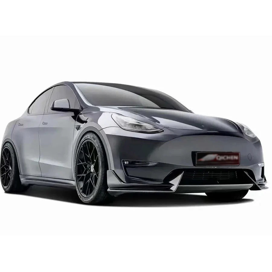 Real Carbon Fiber Side Skirt Splitters, Cupwings & Winglets for Tesla Model Y | Canards Body Kit