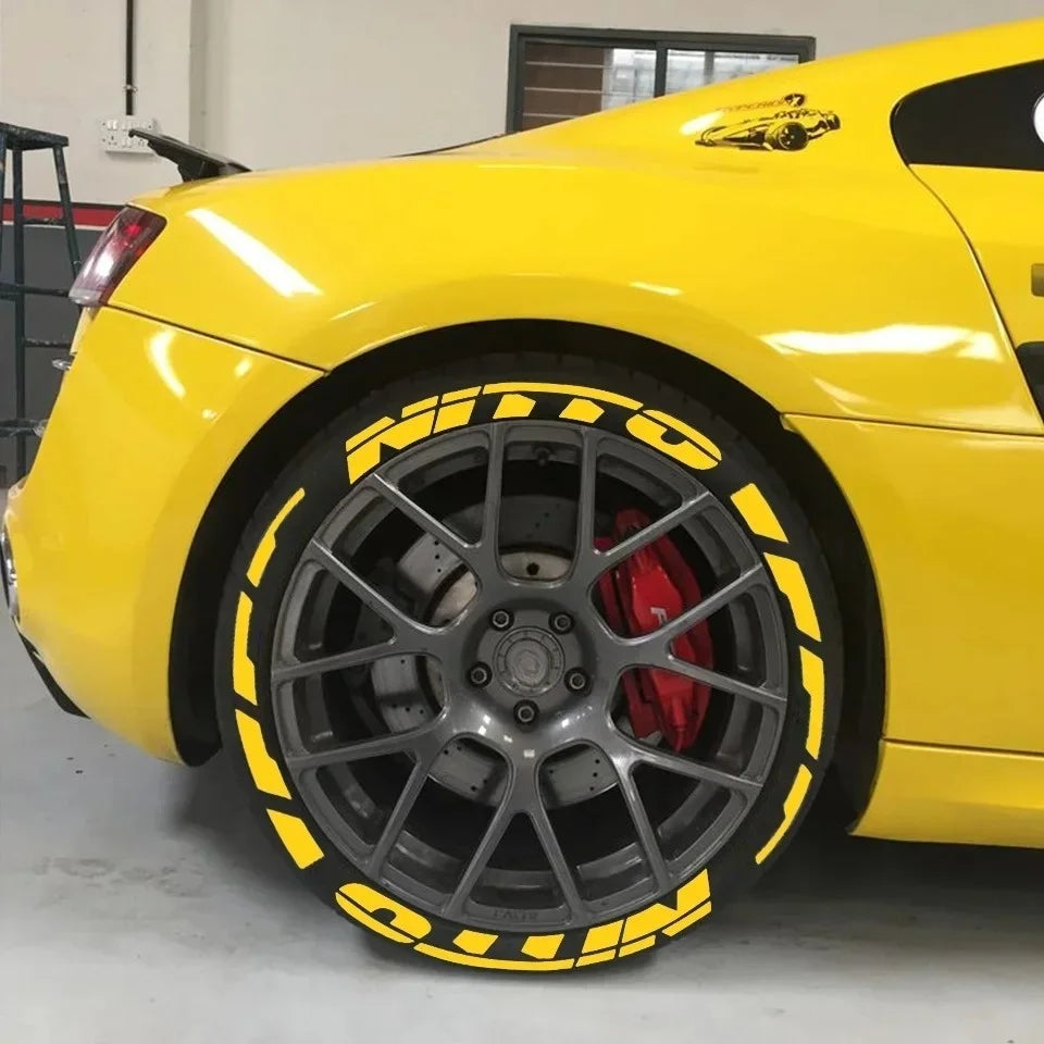 NITTO 3D Waterproof Tire Wheel Lettering Sticker | OLPAY Personalized