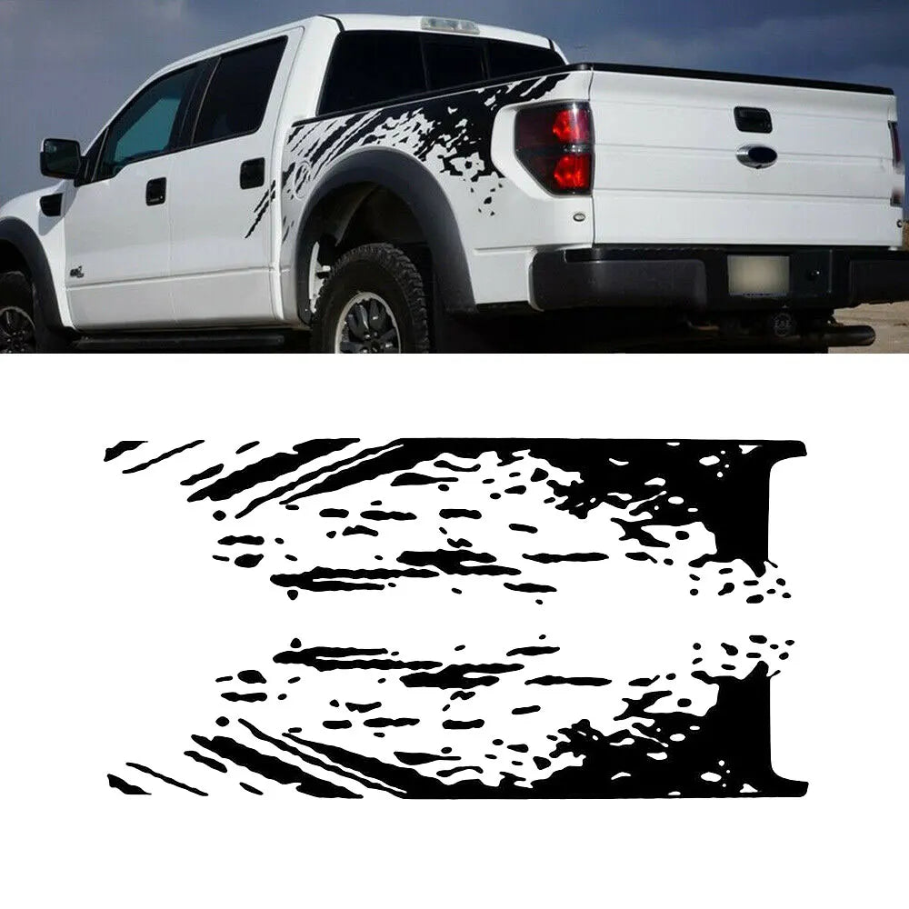 Mud Splash Bed Side Decal for Ford Raptor SVT F-150 (2009-2014) | 2-Piece Vinyl Kit