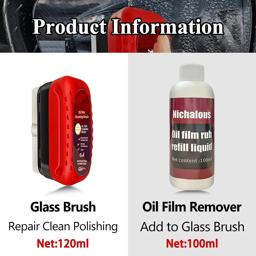 Car Glass Coating Kit | Oil Film Cleaner & Scratch Repair 120ml Pro