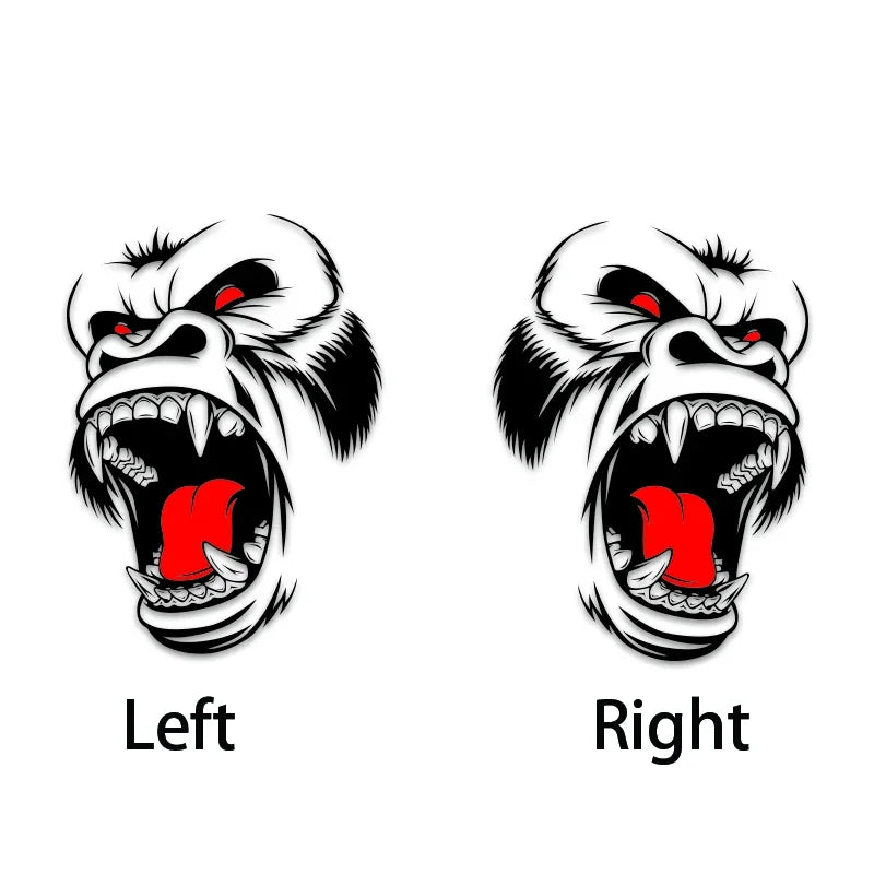 Gorilla King Kong Car Stickers - Large Side, Hood, Door, Truck Bed Vinyl Decals for SUV & Pickup