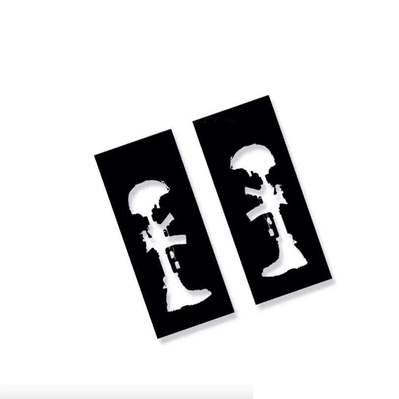 Compass Map & Skull Blackout Bedside & Tailgate Decal Kit for Jeep Gladiator JT | Vinyl Wrap Pair
