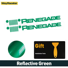 Cargar imagen en el visor de la galería, Jeep Renegade Hood &amp; Fender Reflective Decal Kit – Grill Graphic Vinyl | Trailhawk, Sport (2 Pcs)