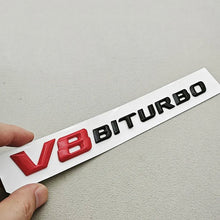 Cargar imagen en el visor de la galería, 3D ABS Chrome V8 BITURBO Emblem Fender Side Badge for Mercedes-Benz AMG | Decal Sticker