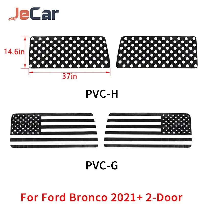 Rear Window Tint Decal Ornament for Ford Bronco (2021+) | PVC Privacy Sticker