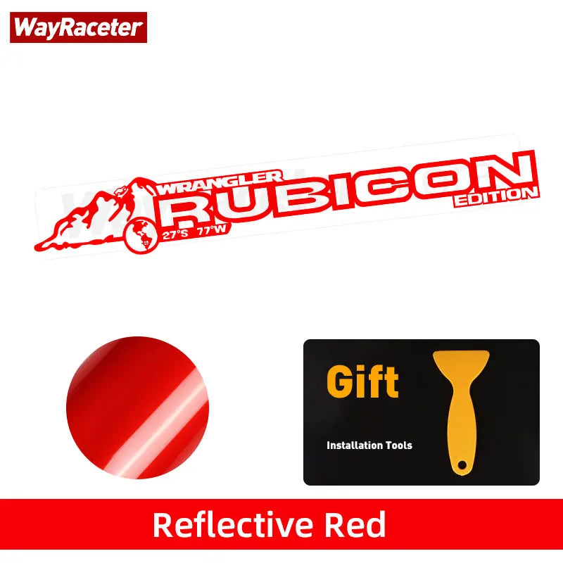 Reflective Hood Side Sticker Mountain Rubicon Unlimited | Wayraceter