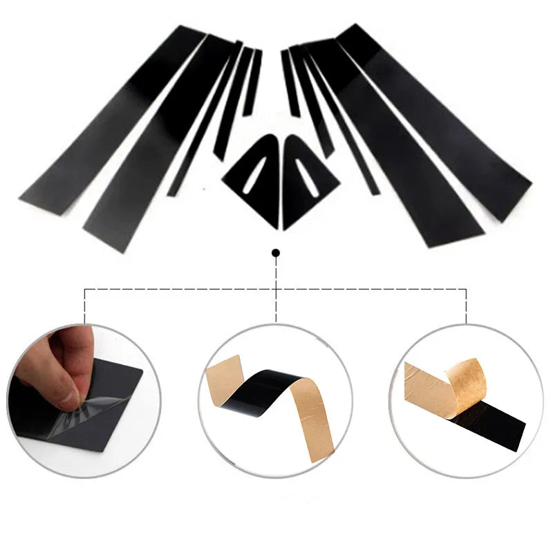 Car Pillar Posts Door Window Trim Cover Stickers Decal for Toyota Corolla E210 Hatchback 2019 2020 2021 2022 2023