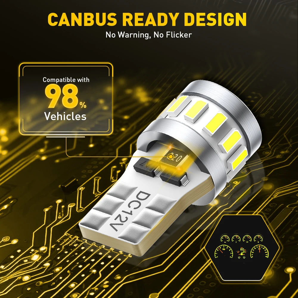 AUXITO T10 W5W 194 501 Canbus LED | Interior Side Parking Bulb