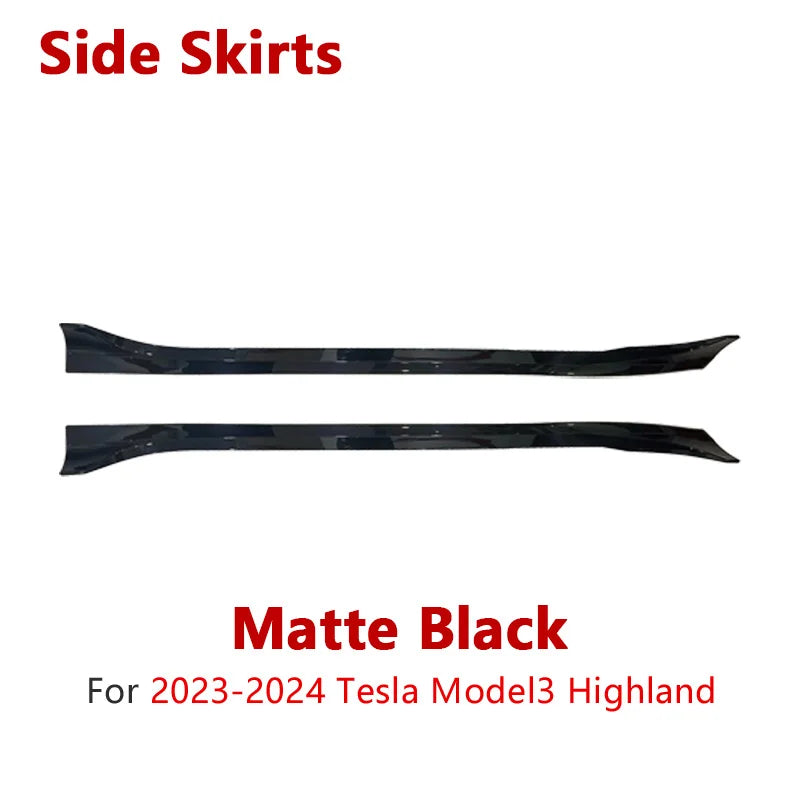 Full Body Kit — Bumper Lips, Diffuser & Spoiler for Tesla Models | Gloss Black & Carbon Tuning