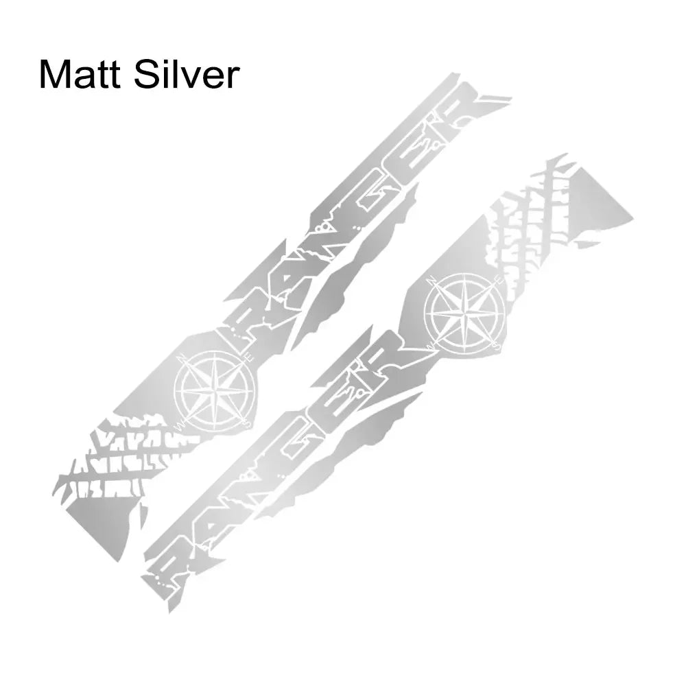 Tire Print & Compass Adventure Tail Decal for Ford Ranger Raptor | 2-Piece Vinyl