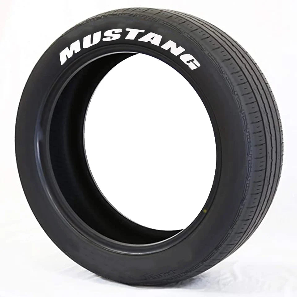 Mustang Tire Lettering Sticker | 3D Waterproof Separated Letter Sidewall Decal