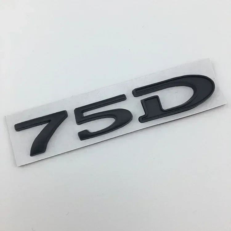 For Tesla MODEL 3 S X Y 75D 85D 90D 100D Rear Boot Trunk Tailgate Emblem Badge Sticker 3D Metal Car Styling Accessories