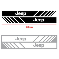 Rearview Mirror & Body Badge Emblem Decal for Jeep Renegade | 2-Piece Vinyl Sticker Set