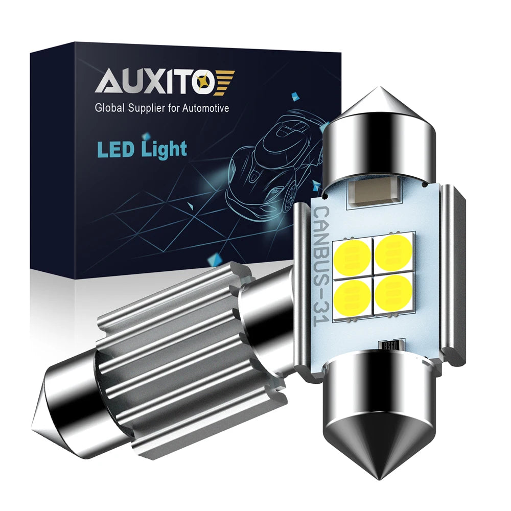 AUXITO C5W C10W Canbus LED Festoon | 31/36/41mm Error-Free 2-Pack