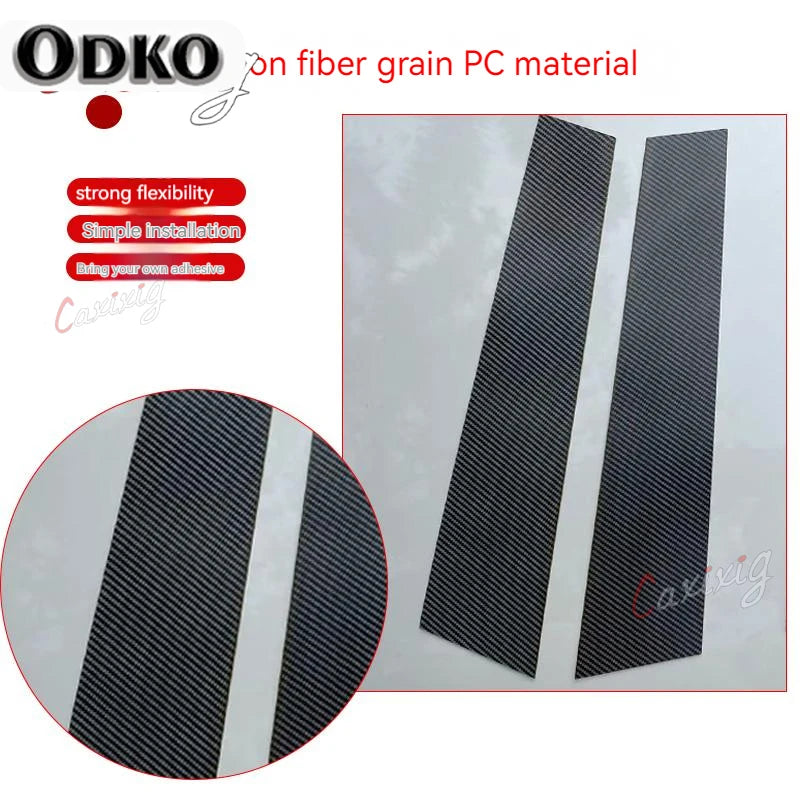 Pillar Posts for Honda City 2015 2016 2017 2018 2019 Door Window Trim Cover Kits Stickers Auto Styling Exterior Parts
