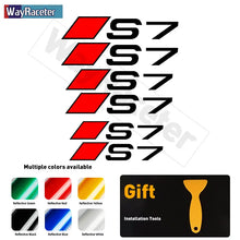 Cargar imagen en el visor de la galería, Audi Brake Caliper Decal Set – High-Temp Reflective Vinyl | A3 A4 A5 A6 A7 A8 Q2 Q3 Q5 Q7 Q8 TT TTS S-Line (6 Pcs)