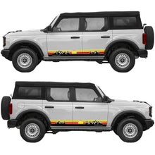 Load image into Gallery viewer, Retro Sunset Mountain Stripe Door Decal for Ford Bronco | Classic Side Vinyl Graphics