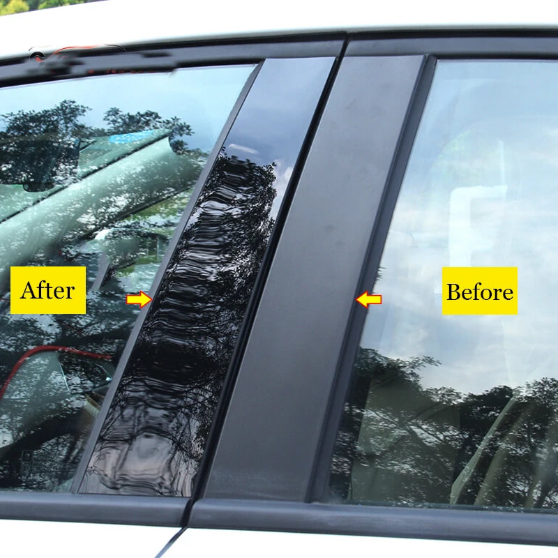 4Pcs Glossy Black Car Door Central Window Column Strip PC Pillar For Mercedes Benz VITO V CLASS W447 2016-2020 Car Accessories