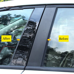 4Pcs Glossy Black Car Door Central Window Column Strip PC Pillar For Mercedes Benz VITO V CLASS W447 2016-2020 Car Accessories