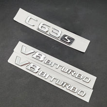 Cargar imagen en el visor de la galería, 3D ABS Chrome C63S Logo V8 BITURBO Badge Trunk Emblem Sticker for Mercedes-Benz AMG | Decal