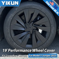 19" Crossflow Hub Cap Wheel Covers for Tesla Model Y Juniper | 4-Piece Performance Replacement Set