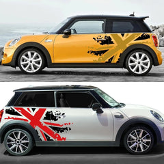 Union Jack Door Side Stripe Decal | 2-Piece British Flag Auto Body Vinyl Sticker