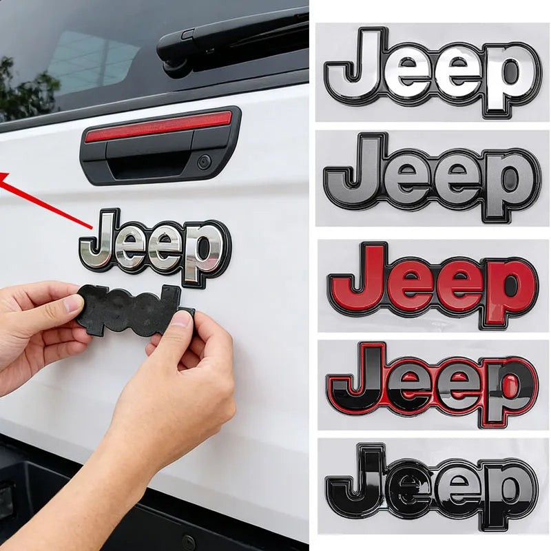 15.8cm ABS Side Body / Trunk Emblem Badge Sticker for Jeep Wrangler / Grand Cherokee | JEEP Logo