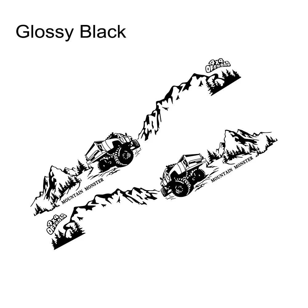 4x4 Off-Road Mountain Decal Sticker for Ford F-150 / Toyota Hilux / Isuzu D-Max | Vinyl Graphic