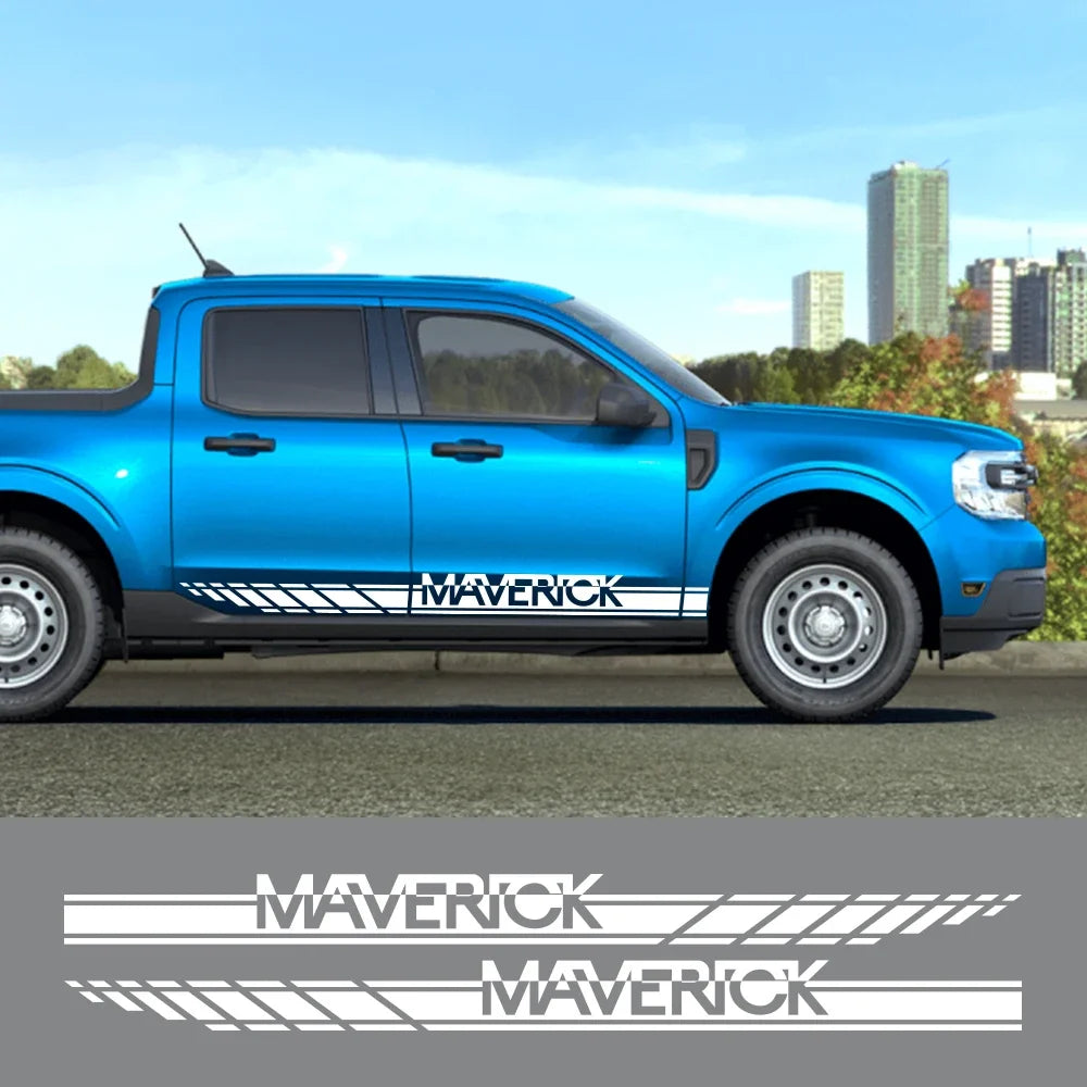 Door Side Stripe Decal for Ford Maverick XL / XLT / Lariat (2022–2023) | 2-Piece Vinyl Graphic