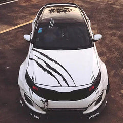 Ghost Claw Hood Vinyl Sticker | Creative Reflective Modification Decal for Cars