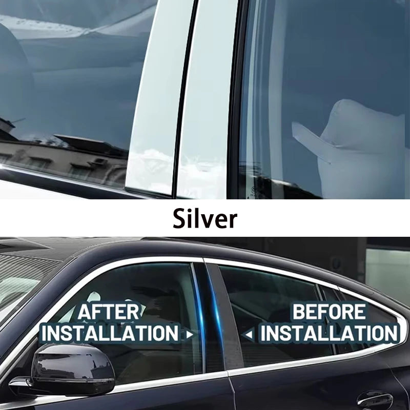 Fit For Jeep Cherokee KL 2014-2023 Gloss Black Door SIde Decor Pillar Post Window Moulding Trim Stiker Cover Accessories Set