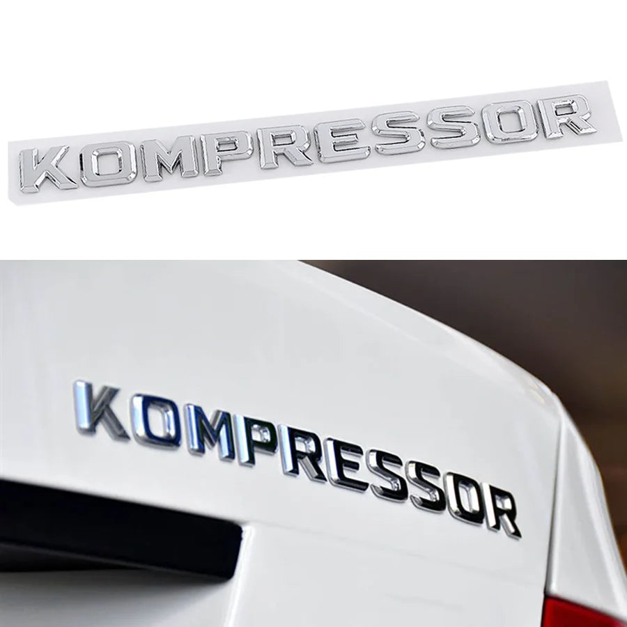 KOMPRESSOR Side Emblem & Rear Trunk Badge Sticker for Mercedes-Benz SLK / CL | 1-Piece