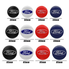 Cargar imagen en el visor de la galería, Wheel Center Hub Cap Cover Badge Stickers for Ford F-150 / Focus | 4-Piece 65mm / 60mm / 56mm