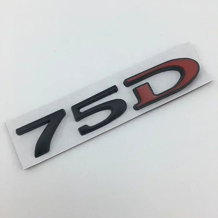 For Tesla MODEL 3 S X Y 75D 85D 90D 100D Rear Boot Trunk Tailgate Emblem Badge Sticker 3D Metal Car Styling Accessories