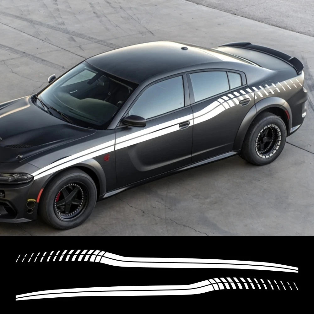 For Dodge Charger Car Waist Line Stickers Sport Stripes Styling Vinyl Film Decals Decoration Auto External Tuning Accessories