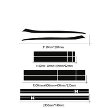 Load image into Gallery viewer, Full-Coverage Racing Stripe Kit | Door Side, Hood, Rear, Waistline &amp; Skirt Vinyl Decal